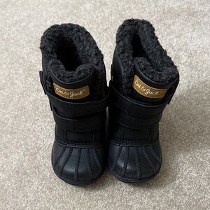 Cat & Jack Black Fleece-Lined Snow Boots